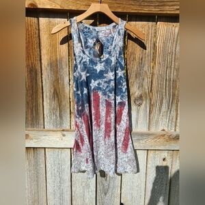 T. Party Patriotic Sleeveless Top with Stars and Stripes